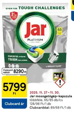 Tesco Jar mosogatógép-kapszula ajánlat