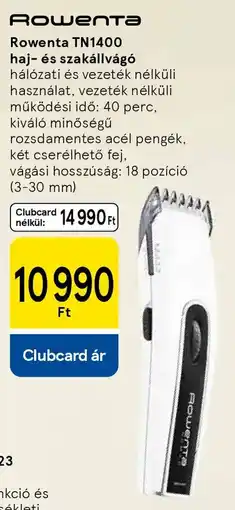 Tesco Rowenta TN1400 haj- és szakállvágó ajánlat