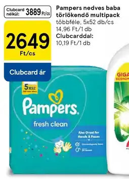Tesco Pampers nedves baba törlőkendő multipack ajánlat