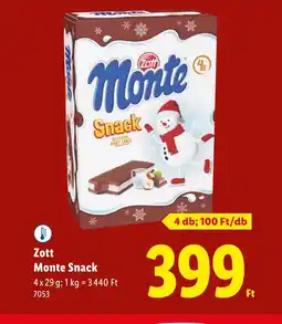 Lidl Zott Monte Snack ajánlat