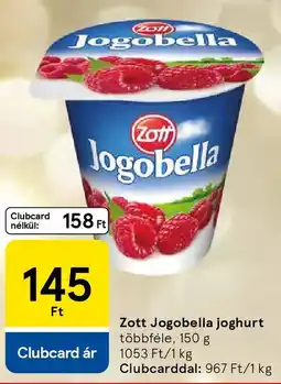 Tesco Zott Jogobella joghurt ajánlat