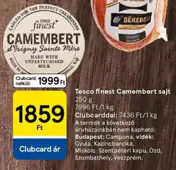 Tesco Tesco finest Camembert sajt ajánlat