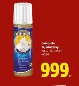 Lidl Completa Tejszínspray ajánlat