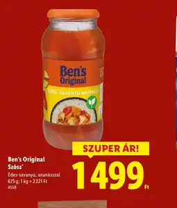 Lidl Ben's Original Szsz ajánlat