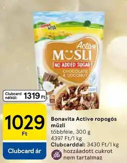 Tesco Bonavita Active ropogós müzli ajánlat