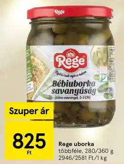 Tesco Rege uborka ajánlat