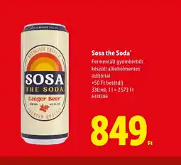 Lidl Sosa the Soda ajánlat