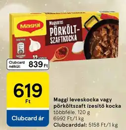 Tesco Maggi leveskocka vagy pörköltszaft ízesítő kocka ajánlat