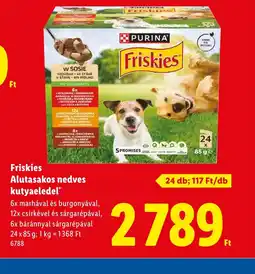 Lidl Friskies Alutasakos nedves kutyaeledel ajánlat