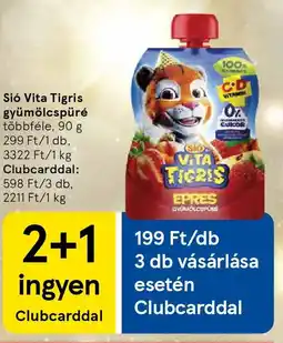 Tesco Sió Vita Tigris gyümölcspüré ajánlat