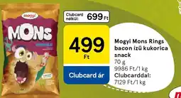 Tesco Mogyi Mons Rings bacon ízű kukorica snack ajánlat