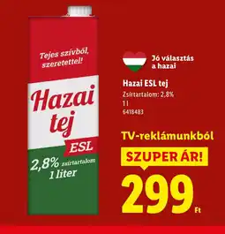 Lidl Hazai ESL tej ajánlat