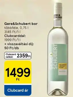 Tesco Gere&Schubert bor ajánlat