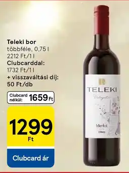 Tesco Teleki bor ajánlat