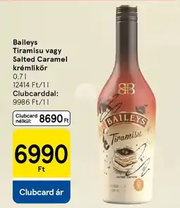 Tesco Baileys Tiramisu vagy Salted Caramel krémlikőr ajánlat