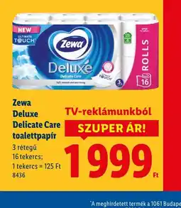 Lidl Zewa Deluxe Delicate Care toalettpapír ajánlat