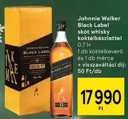 Tesco Johnnie Walker Black Label skót whisky koktélkészlettel ajánlat