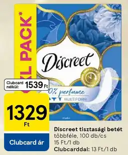 Tesco Discreet tisztasági betét ajánlat