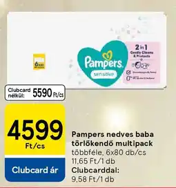 Tesco Pampers nedves baba törlőkendő multipack ajánlat
