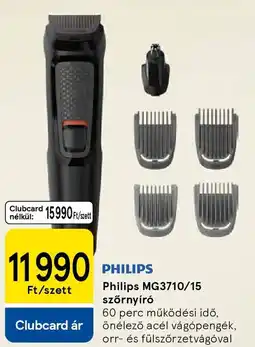 Tesco Philips MG3710/15 szőrnyíró ajánlat