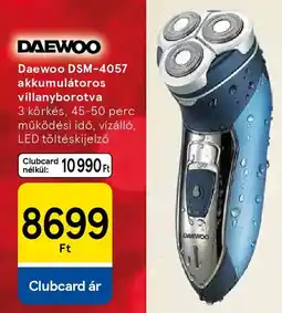 Tesco Daewoo DSM-4057 akkumulátoros villanyborotva ajánlat