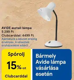 Tesco AVIDE asztali lámpa ajánlat