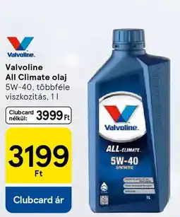 Tesco Valvoline All Climate olaj 5W-40 ajánlat