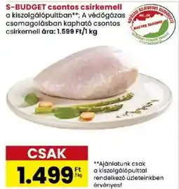Spar Market S-BUDGET csontos csirkemell ajánlat