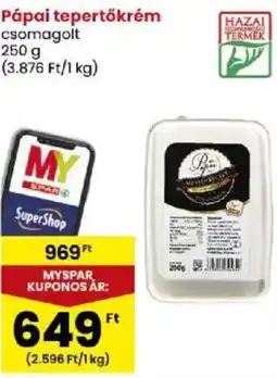 Spar Market Pápai tepertőkrém ajánlat