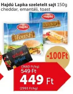 PRIVÁT Hajdú Lapka szeletelt sajt ajánlat
