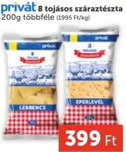 PRIVÁT Privat 8 tojásos száraztészta ajánlat
