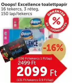 PRIVÁT Ooops! Excellence toalettpapír ajánlat