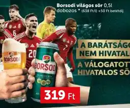 PRIVÁT Borsodi világos sör ajánlat