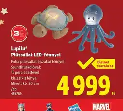 Lidl Lupilu Plüssállat LED-fénnyel ajánlat
