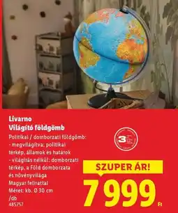 Lidl Livarno Világít földgömb ajánlat