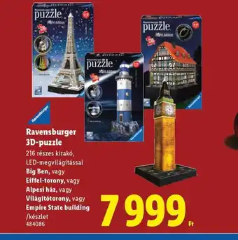 Lidl Ravensburger 3D-puzzle ajánlat