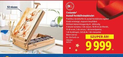 Lidl Crelando Asztali festőállványkészlet ajánlat