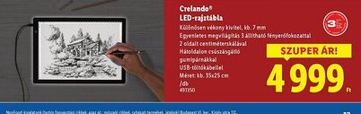 Lidl Crelando LED-rajztábla ajánlat