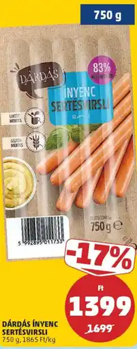 PENNY Dárdás ínyenc sertésvirsli ajánlat