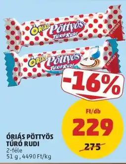 PENNY Óriás Pöttyös Túró Rudi ajánlat