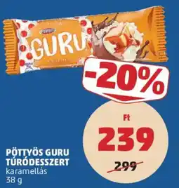 PENNY Pöttyös Guru túródesszert ajánlat