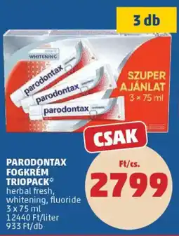 PENNY Parodontax Fogkrém triopack ajánlat