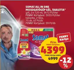 PENNY Somat All in One mosogatógép gél, tabletta ajánlat