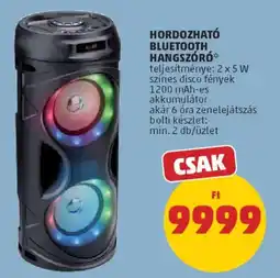 PENNY Hordozható bluetooth hangszóró ajánlat
