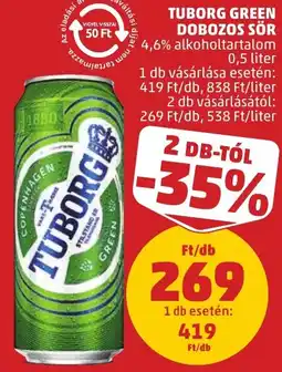 PENNY Tuborg Green Dobozos sör ajánlat