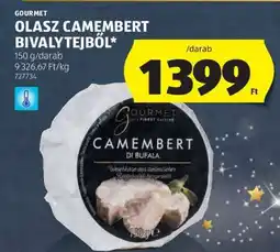 ALDI GOURMET OLASZ CAMEMBERT BIVALYTEJBŐL ajánlat