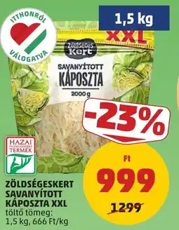 PENNY Zöldségeskert savanyított káposzta XXL ajánlat