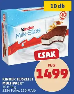 PENNY Kinder tejszelet multipack ajánlat