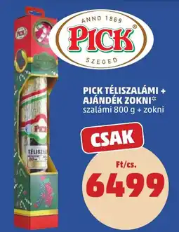 PENNY Pick téliszalámi + ajándék zokni ajánlat