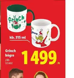 Lidl Grinch bögre ajánlat